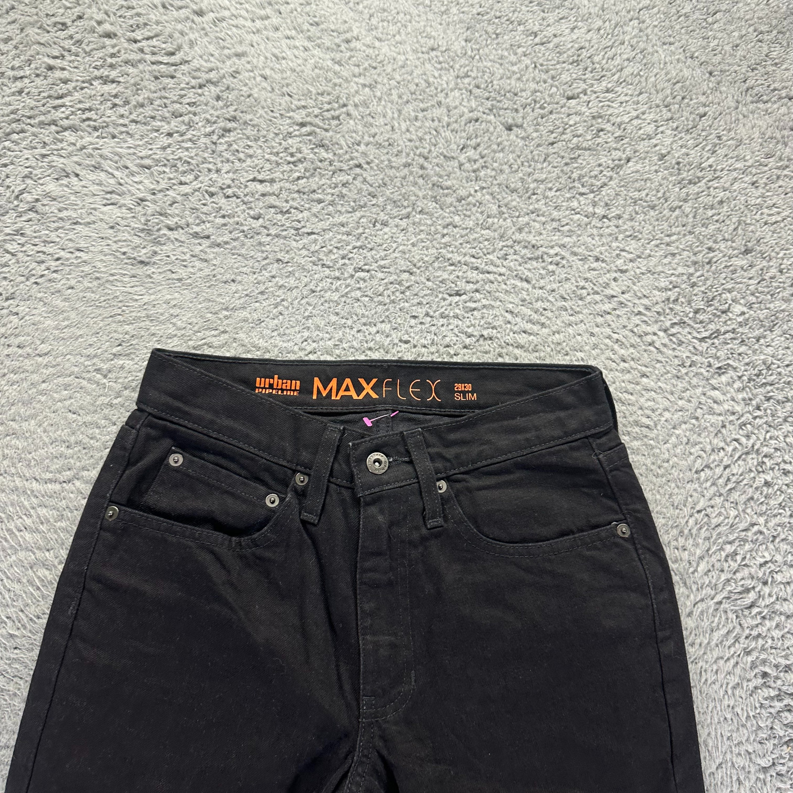 Urban Pipeline Max Flex Jeans Men 29×30 Black Cotton Denim Straight Slim Stretch