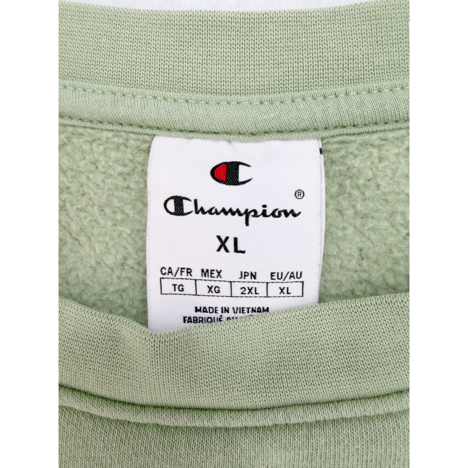 Champion Crewneck Sweatshirt XL Sage Green Relaxed Minimalist Retro and L pants.