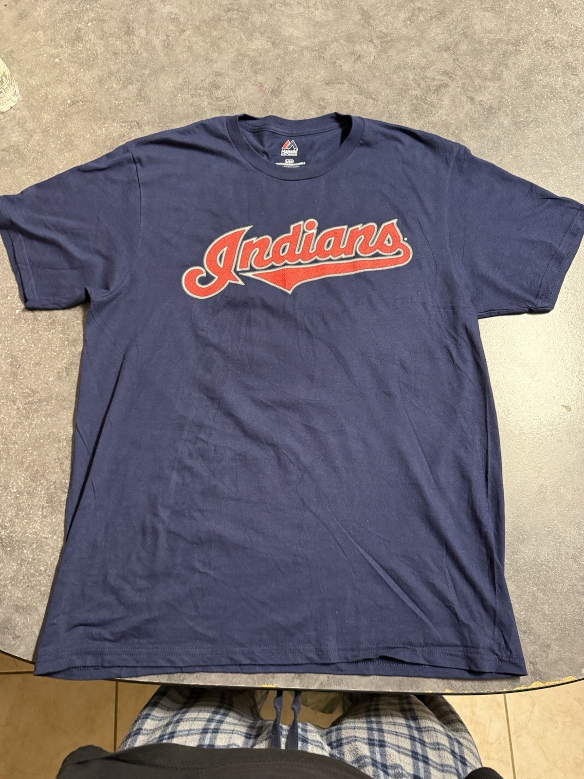Majestic Cleveland Indians Francisco Lindor Jersey T-Shirt – Adult Size L NWOT