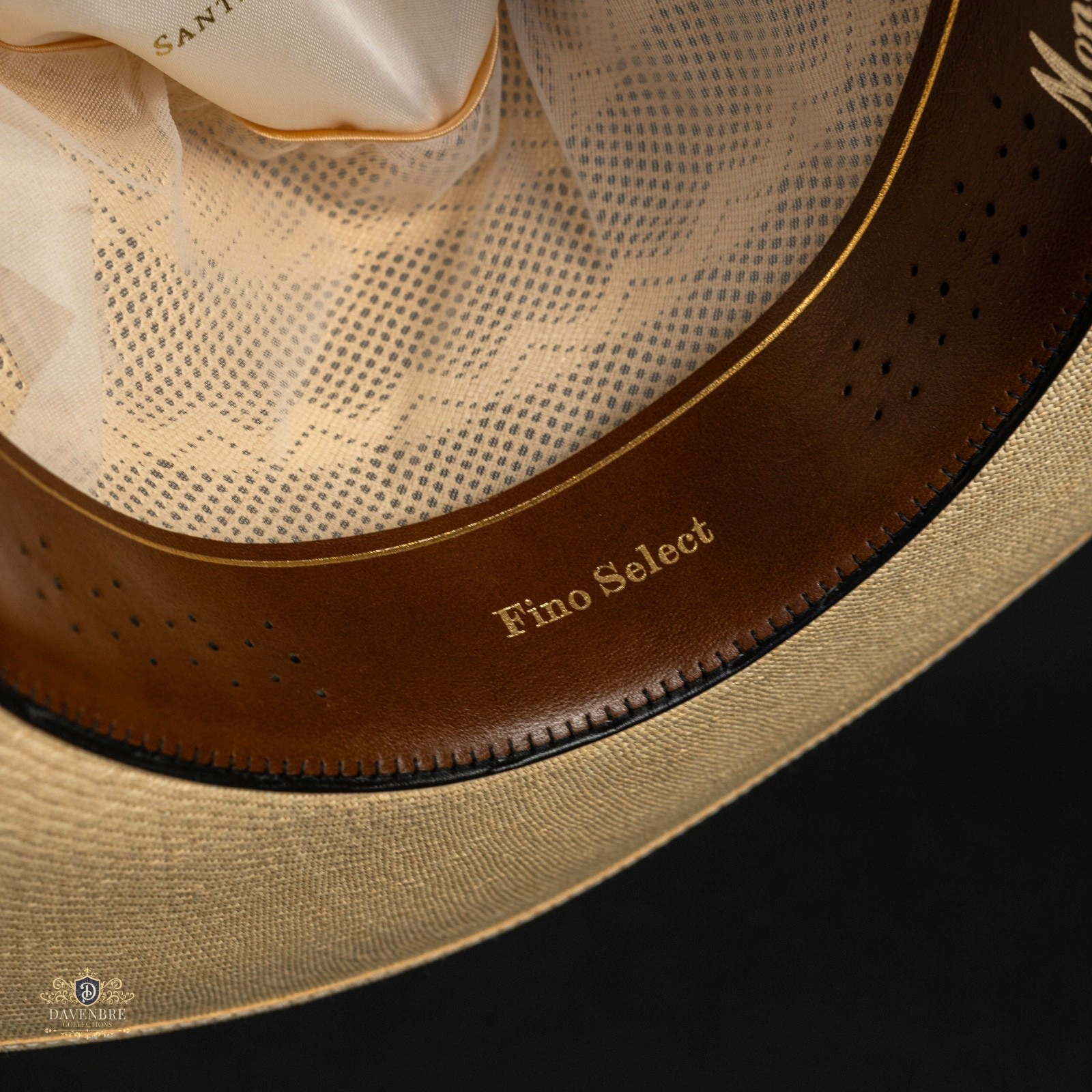 Montecristi Custom Hat Works Three Point Semi-Calado Straw Panama Natural 7 3/8
