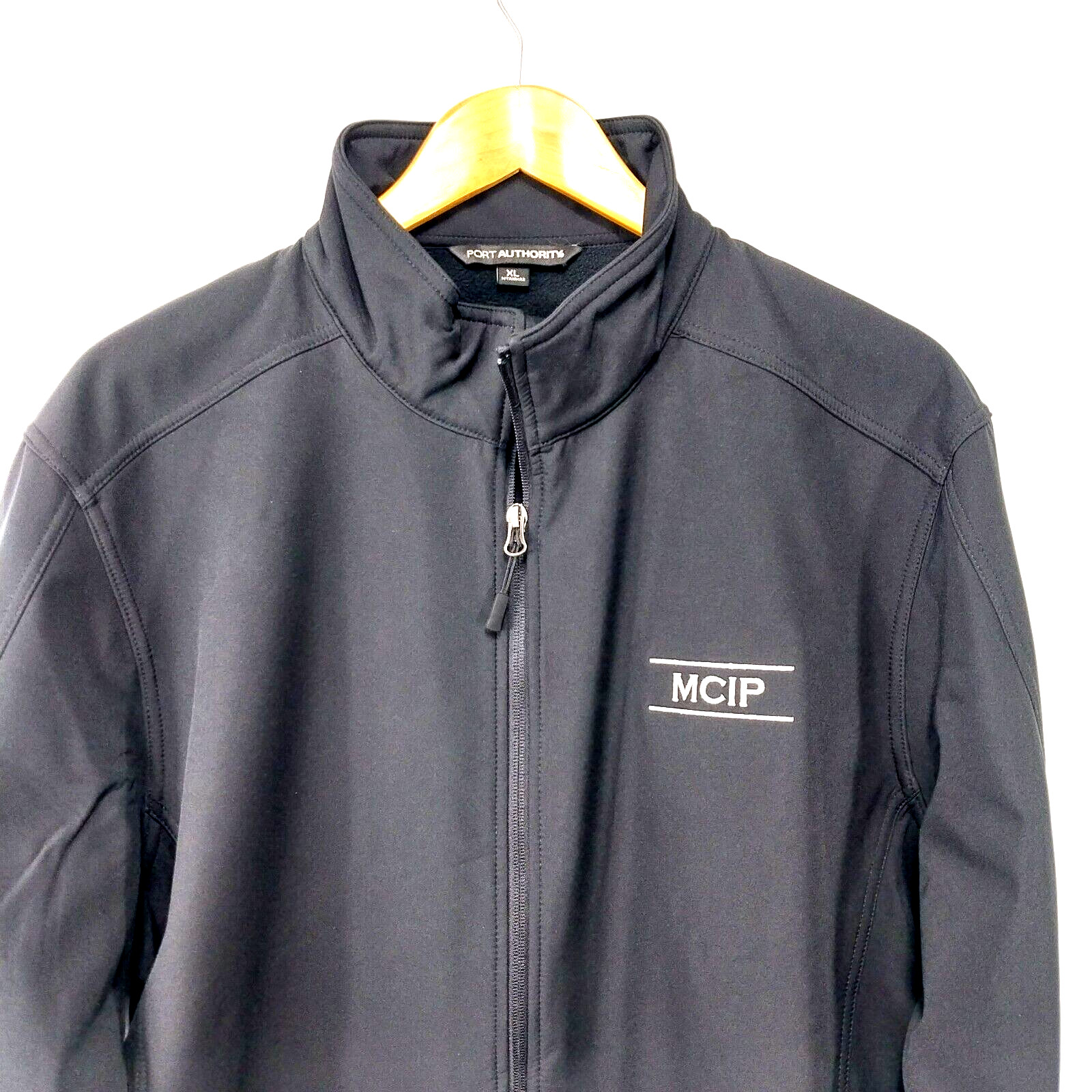 Port Authority Jacket Mens XL Black Soft Shell Full Zip Fleece Lined NEW
