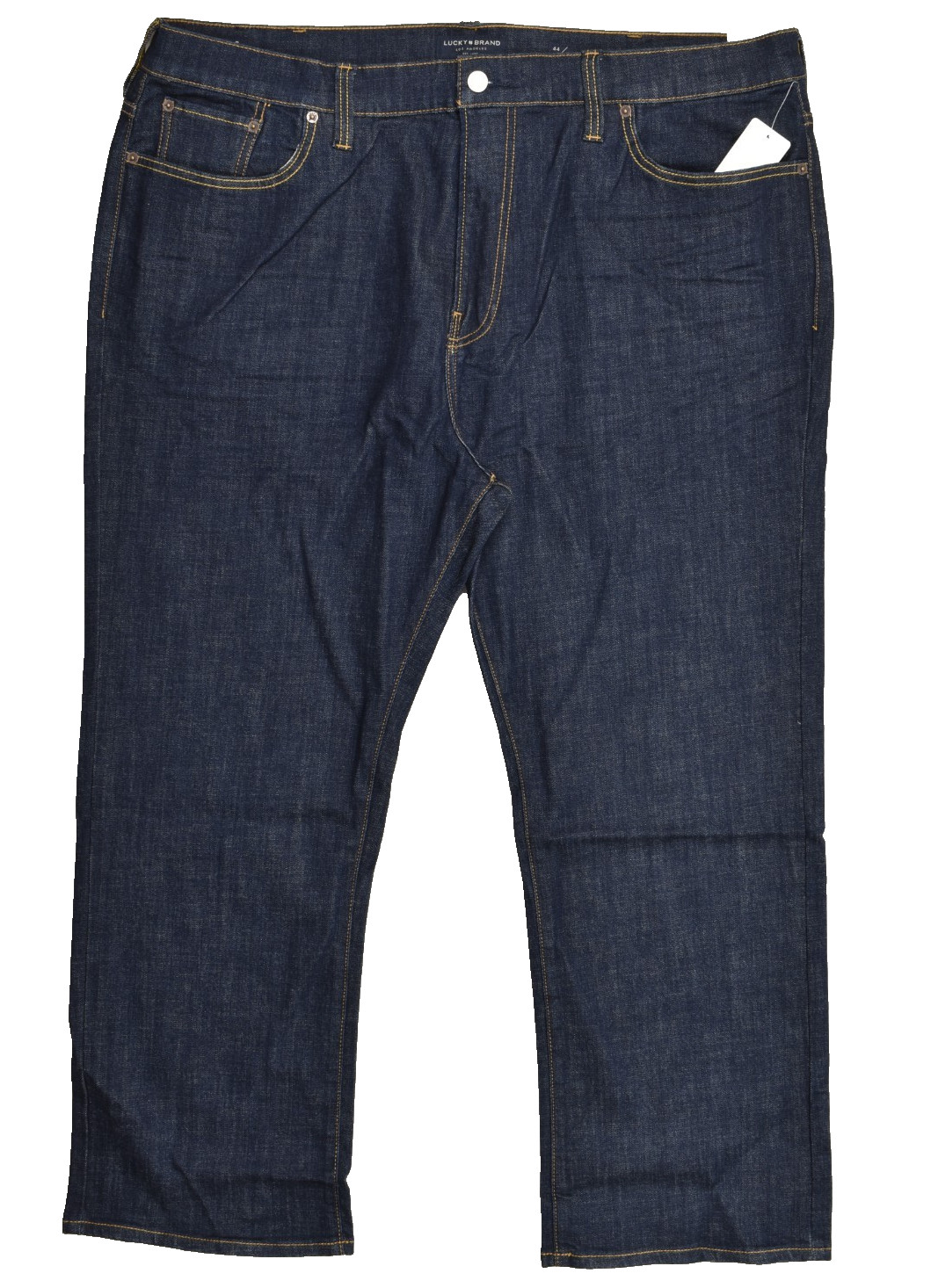 Lucky Brand Men’s 181 Relaxed Straight Denim Jeans Dark Wash Blue 44×30 Zip NEW