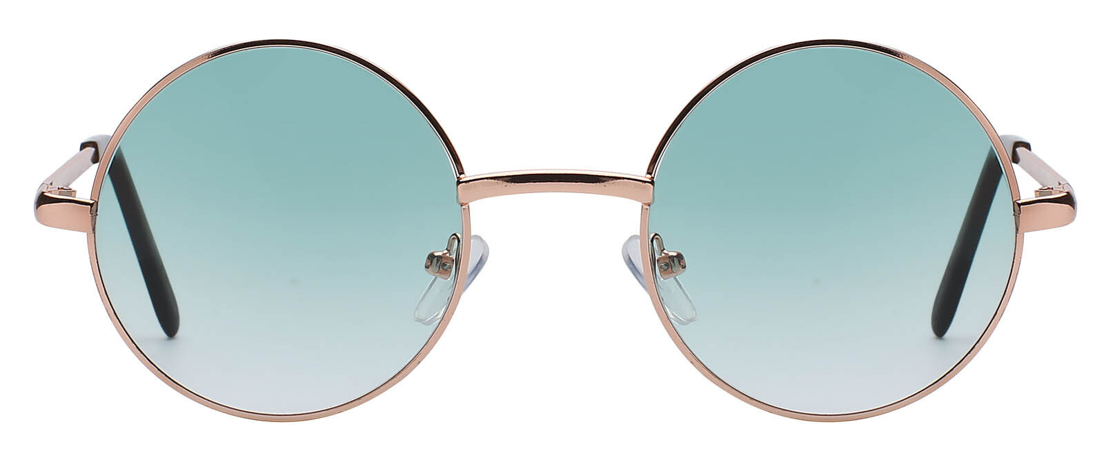 10 PACK ROUND RETRO VINTAGE TINTED GREEN LENS 43mm SUNGLASSES BULK SET WHOLESALE