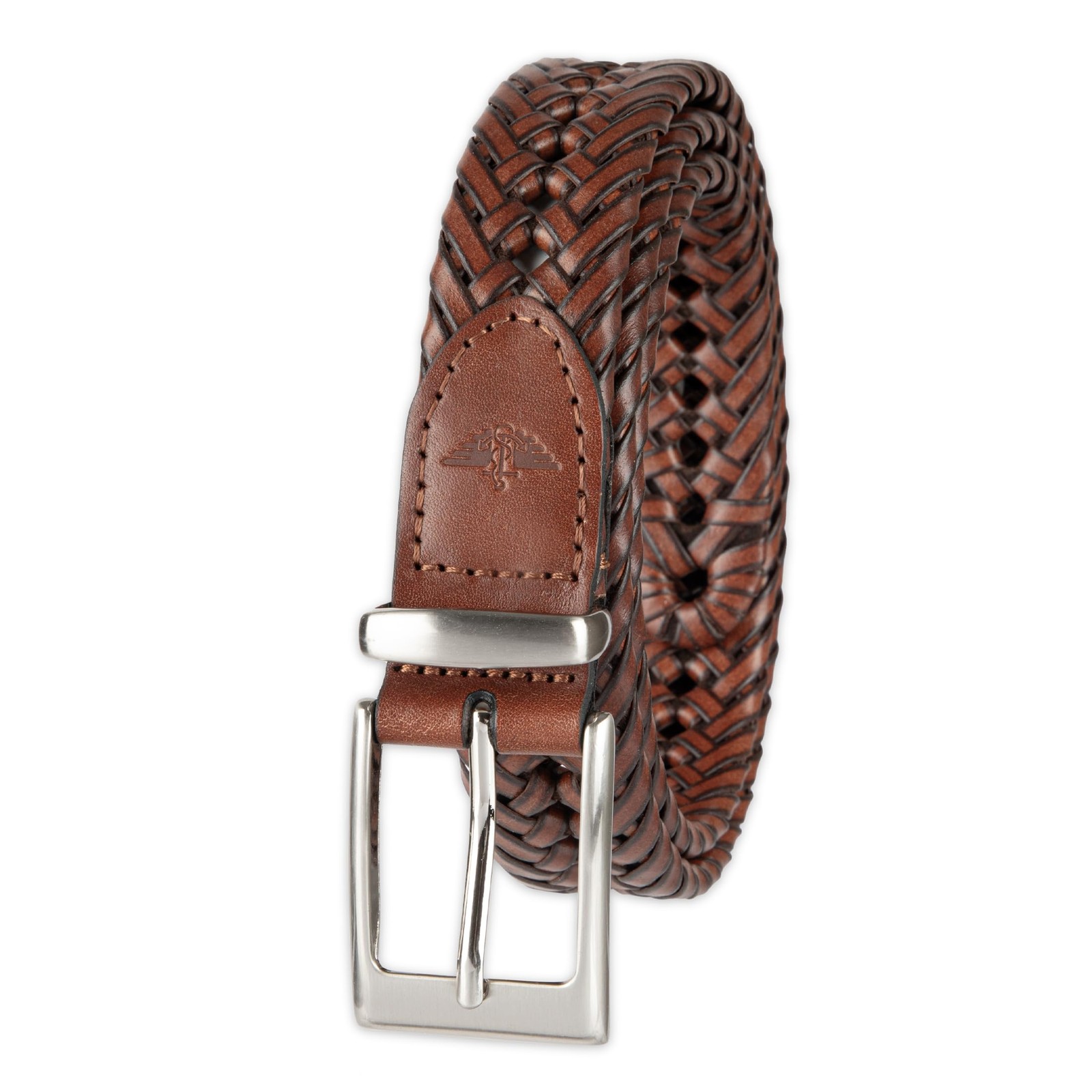 Men’s Braided Leather Belt, Fully Adjustable Casual Strap for Everyday Wear