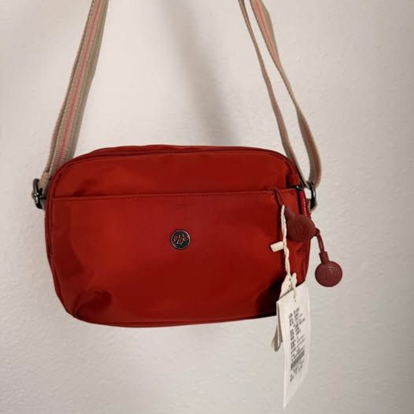 Minimalist Nylon Crossbody Bag Multi-Compartment Water-Resistant New
