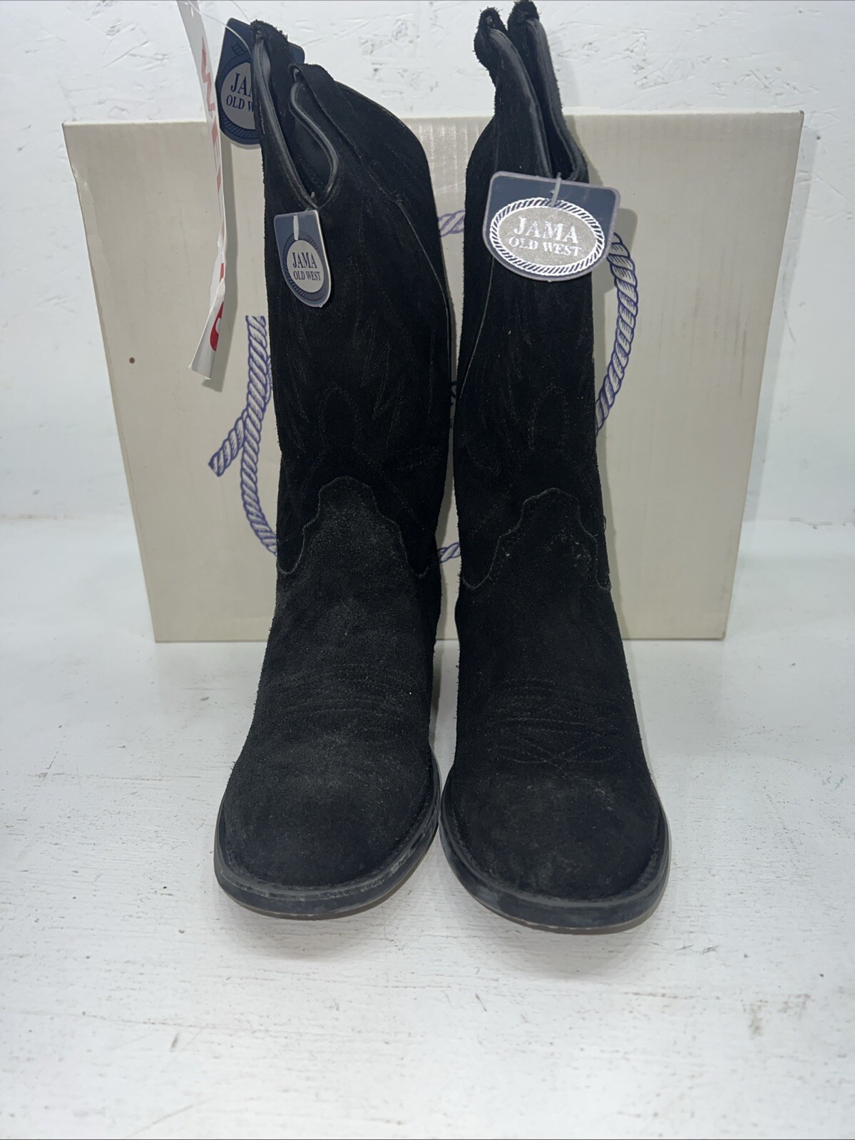 New Women’s Black A Jama Product Cowboy Boots. 5.5 5 1/2. 20-52