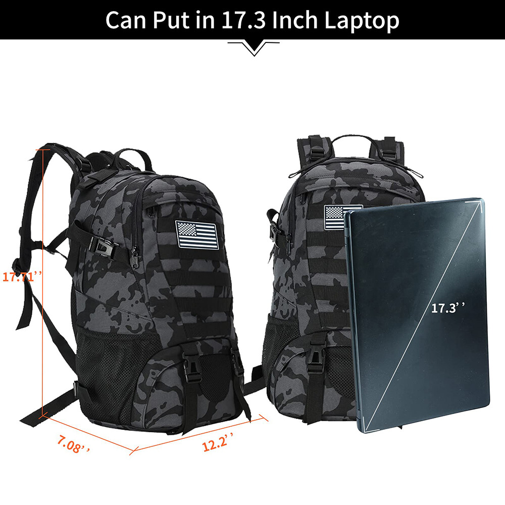 Jueachy Tactical Backpack Men Hiking Pack Molle Rucksack Waterproof 30L Bag
