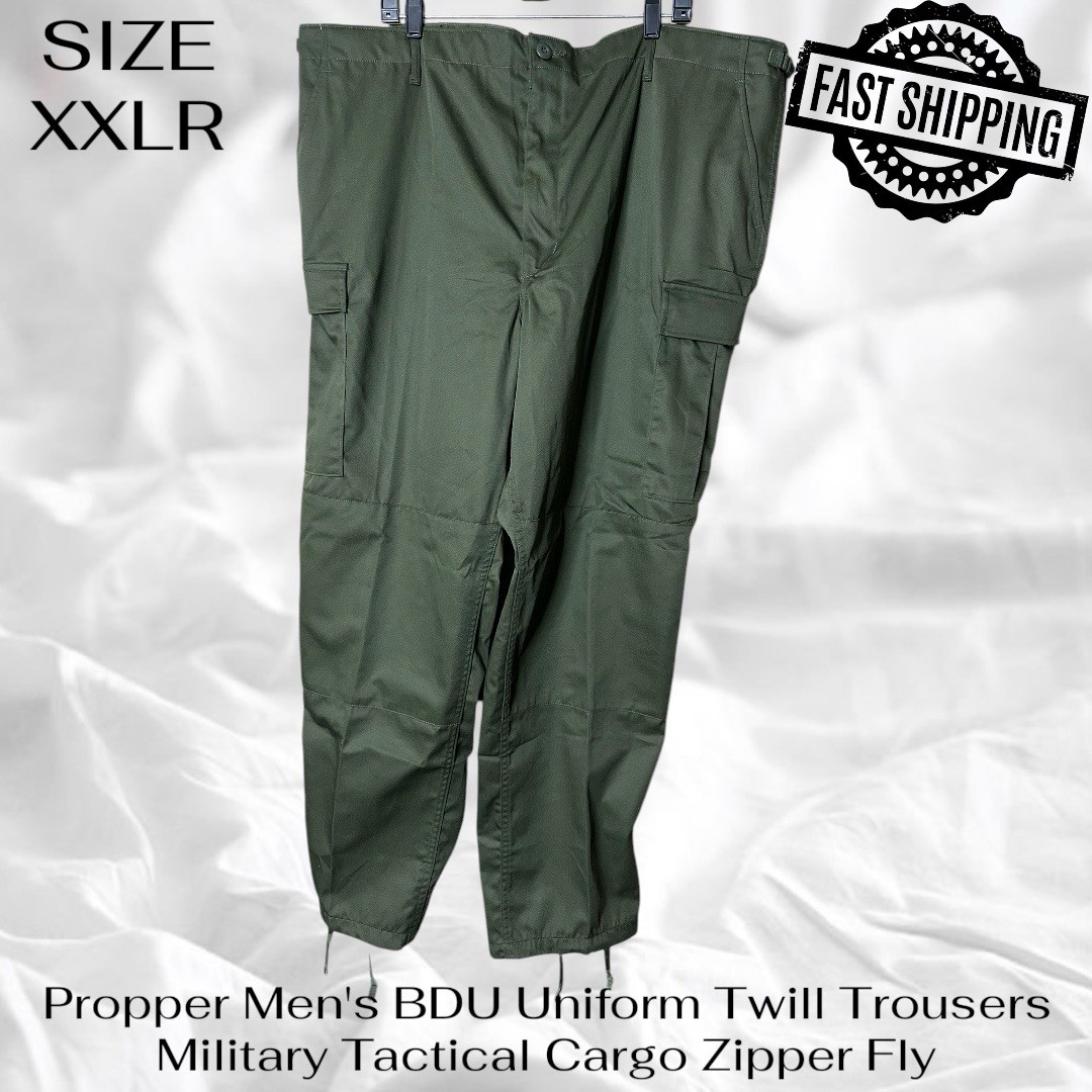 Propper Men’s BDU Uniform Twill Trousers Military Tactical Cargo Zipper Fly XXLR