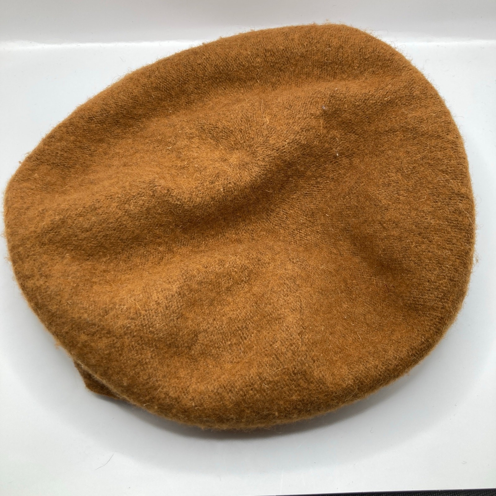 GAP Rust Brown Wool Blend Fitted Beret Womens S/M Old Money Hipster Boho