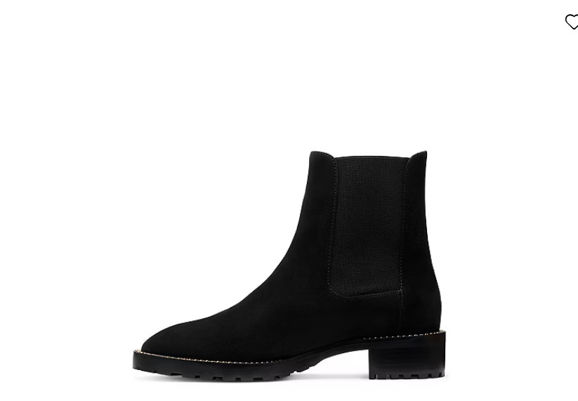 New Stuart Weitzman Kolbie Chelsea Boots Size 6 M, BLACK SUEDE – $695