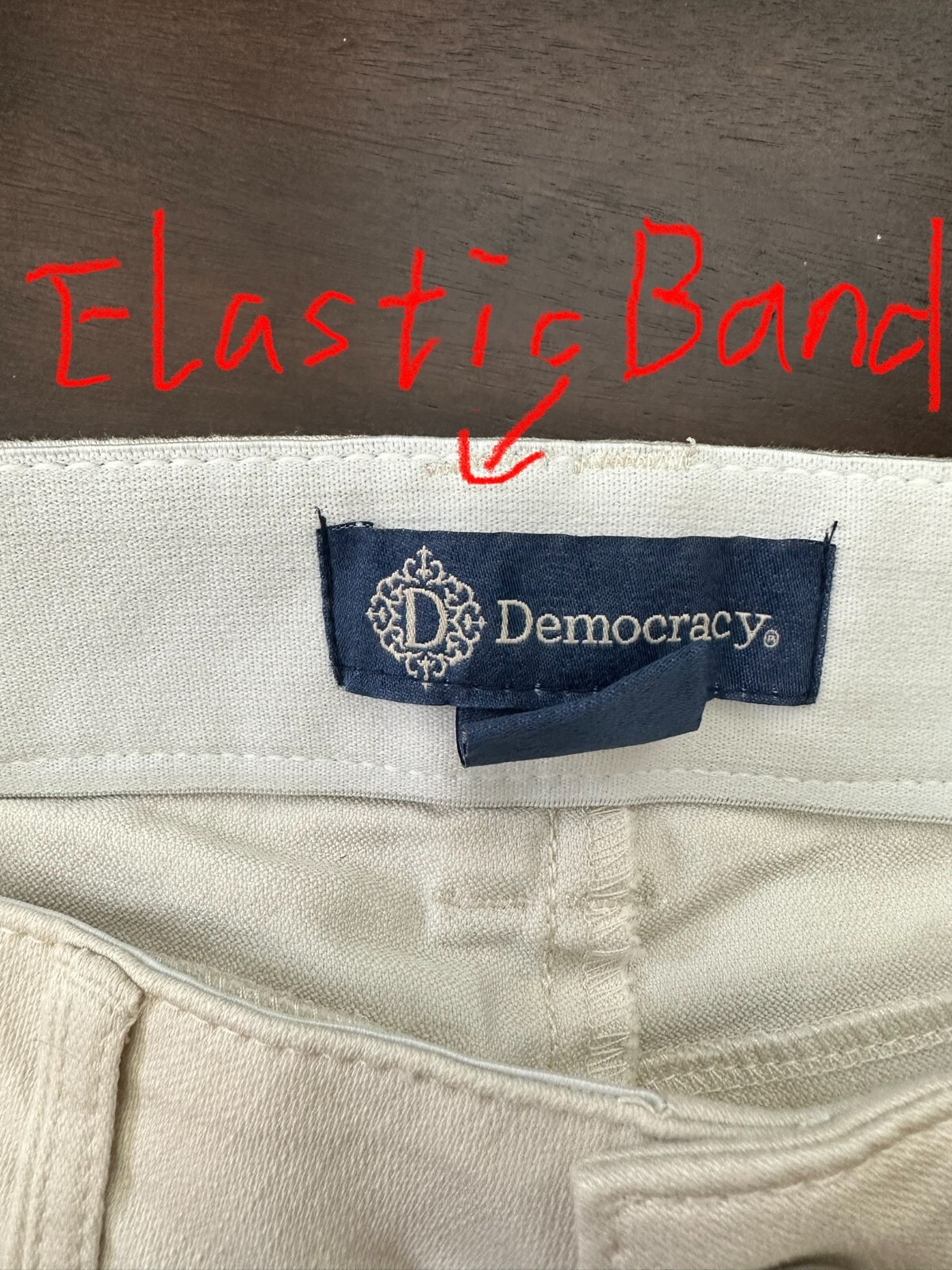 Democracy Women’s Ab Solution Bitty Boot Cut Blanched Almond Color Jeans