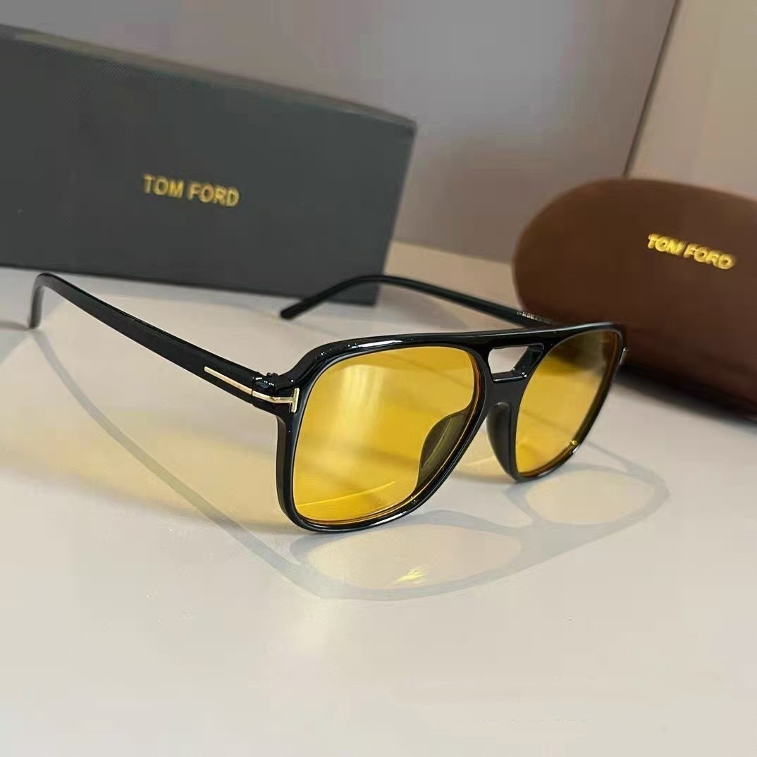 Tom Ford Black Frame Brown Lens Sunglasses 6018-140