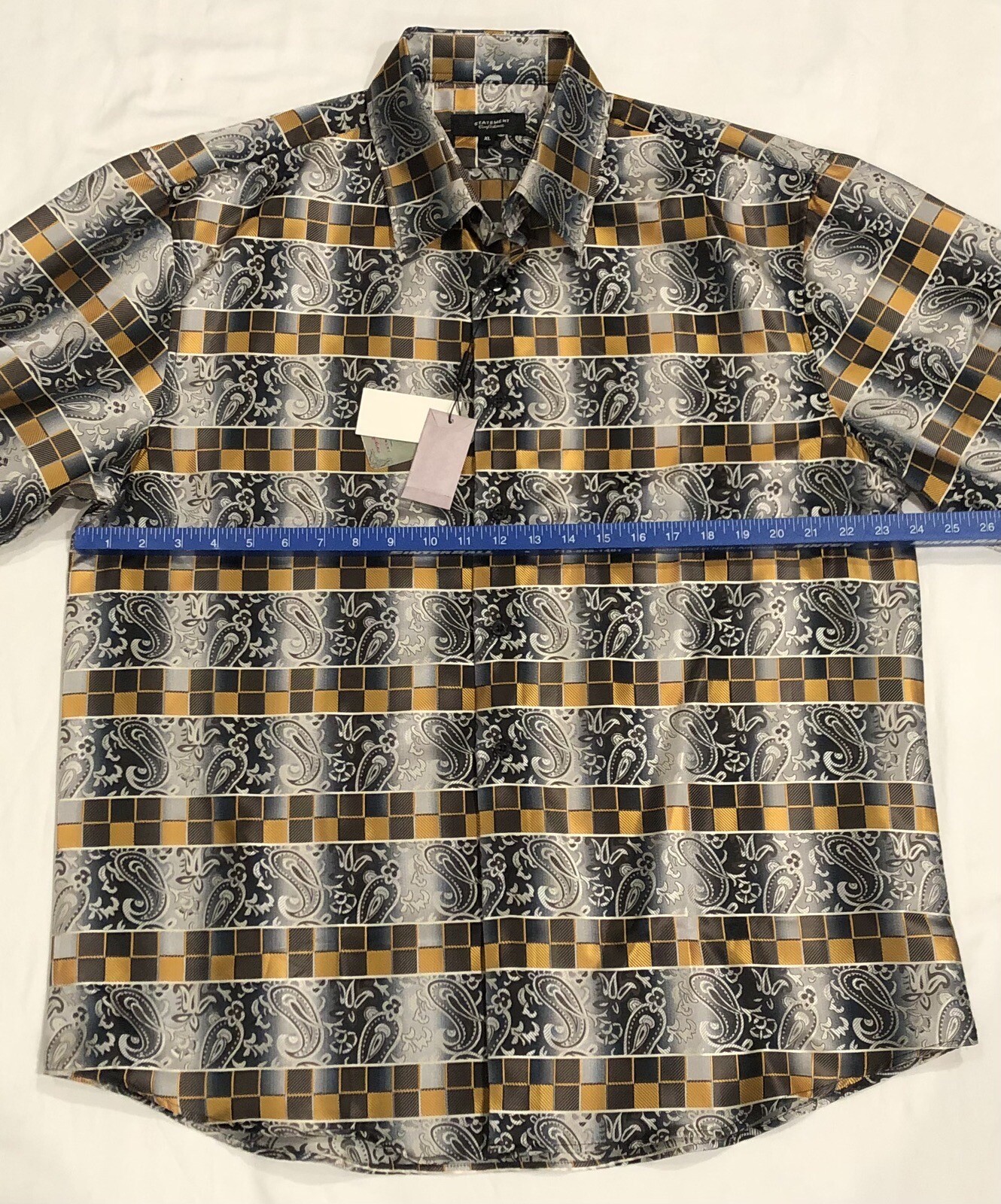 $200 Statement Italy Confidence High Quality Button Long Sleeves Shirt XL