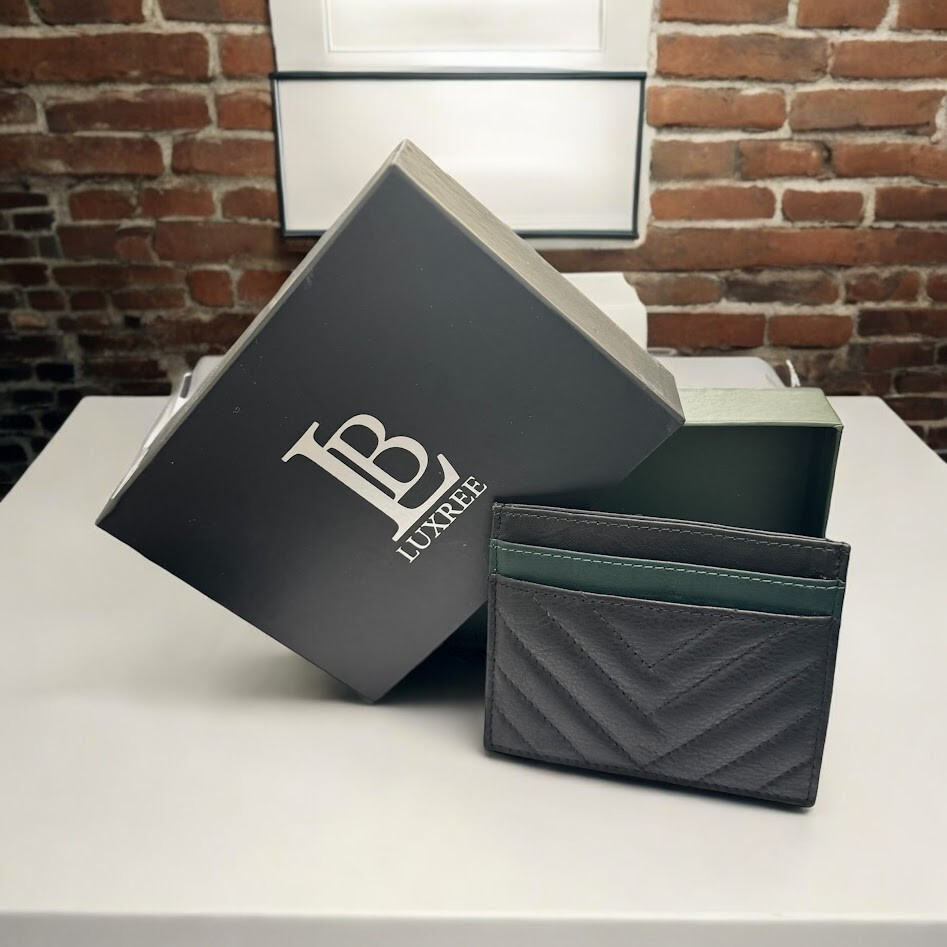 LBLuxree Leather Minimalist Bifold Wallets For Men RFID Blocking Slim Mens Women