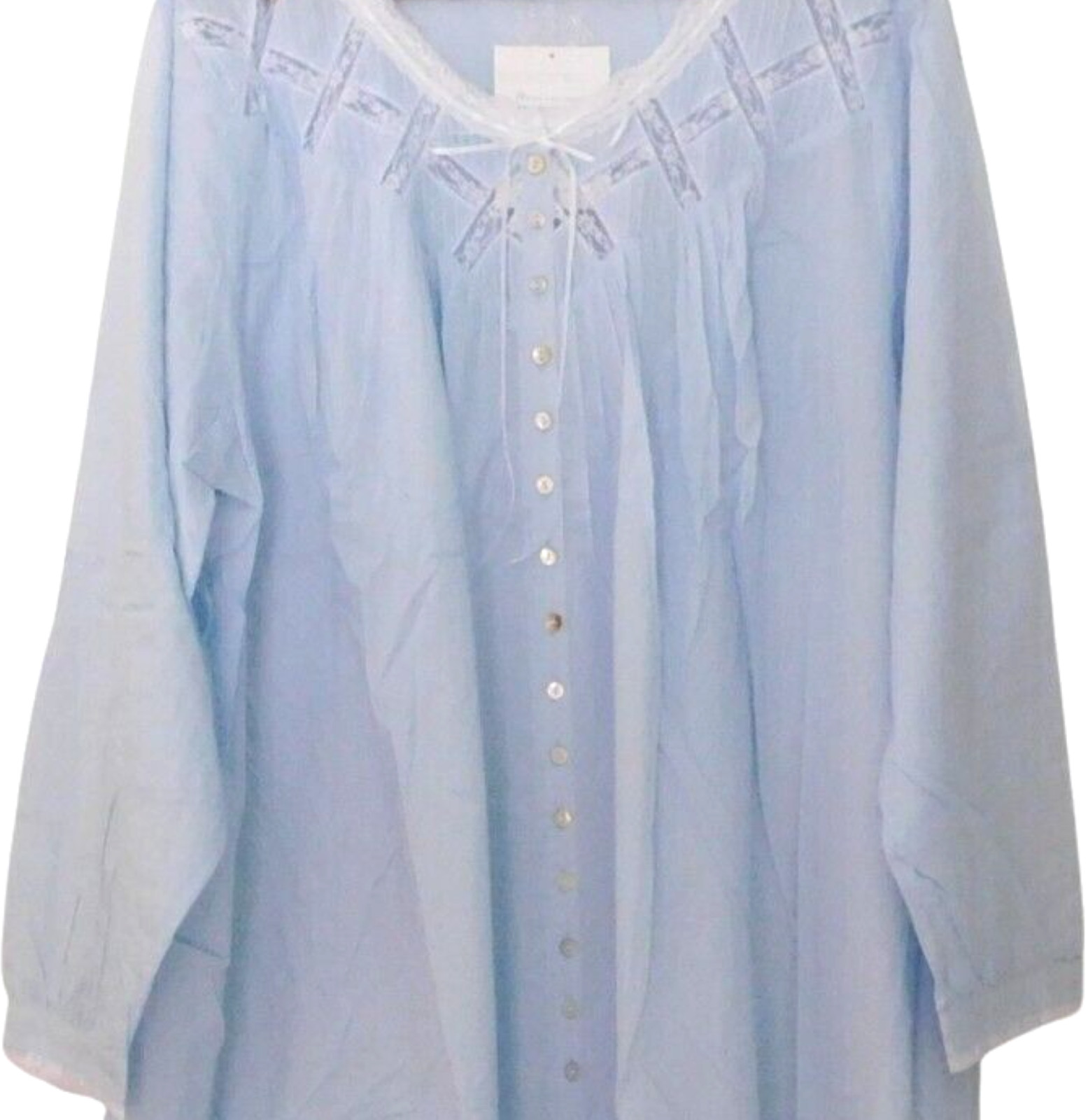 Nwt Eileen West MOONLIGHT SONATA Cotton Lawn 58″ Long Ballet Nightgown Robe 3X