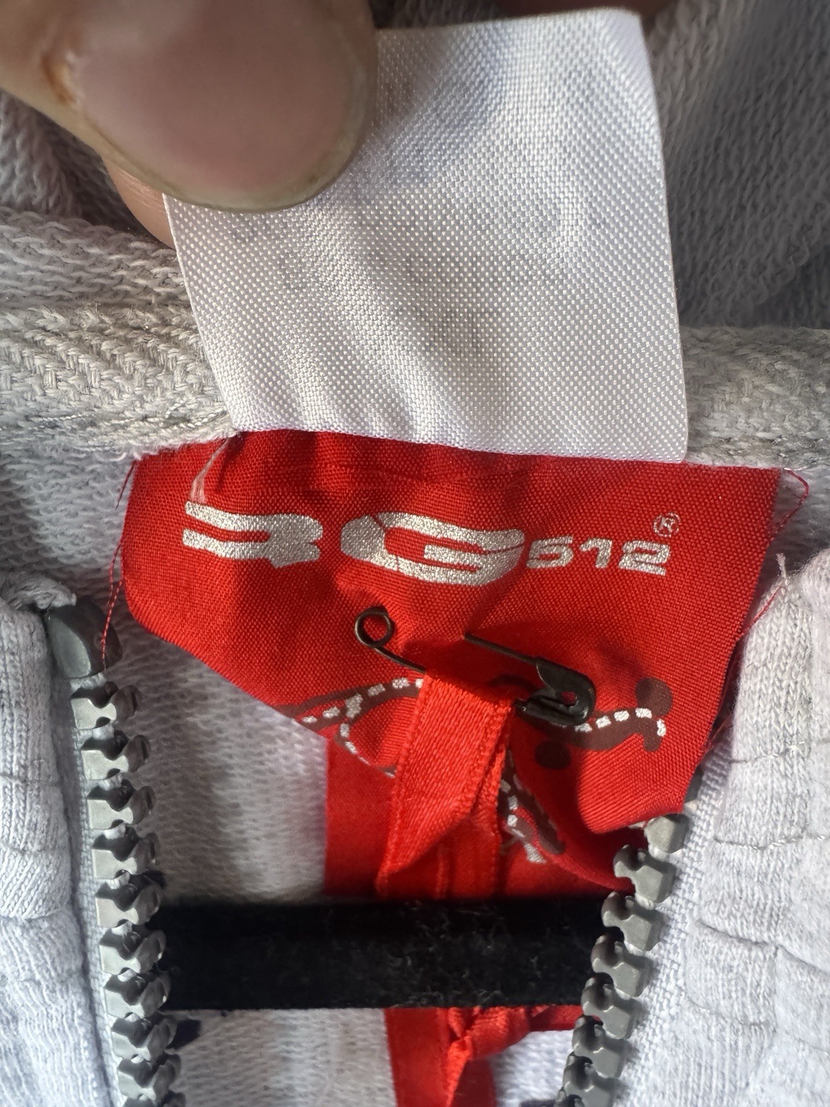 Rg 512 Sweatshirt Full Zip Xxl Skate Baggy Y2k Hip Hop Gray