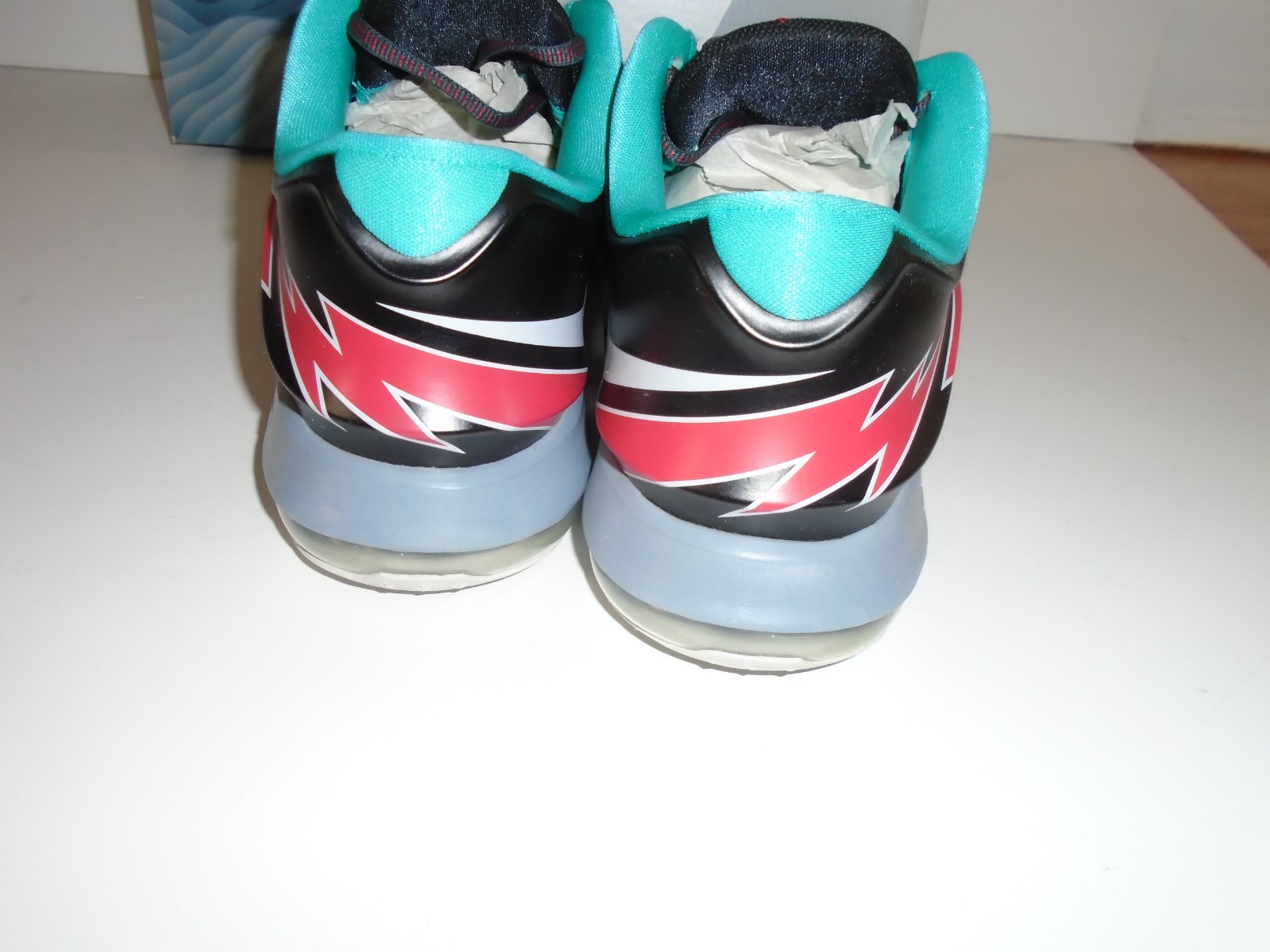 Nike Mens KD VII Thunderbolt Sneakers Charcoal/Dove Grey 653996-005 Size 10.5