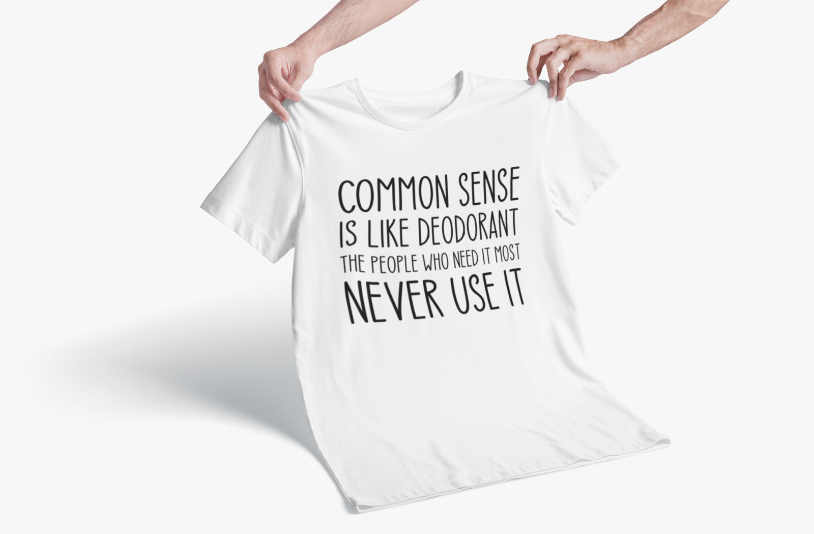 Common Sense Funny Quote Humor Sarcastic Slogan Gift Tee Cool Men’s T-shirt