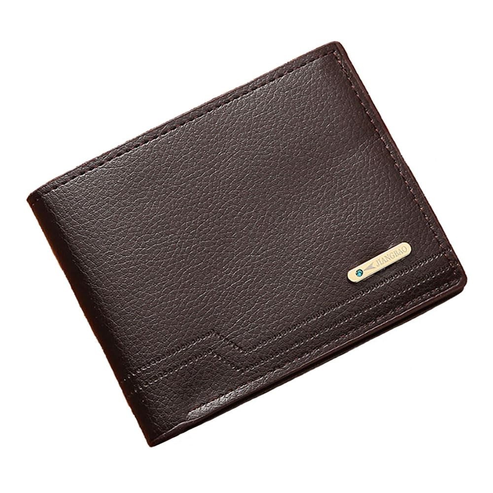 MUFANDUO Slim Wallet for Men with Coin 4.68 x 3.75 x 0.6 inches, Coffee L