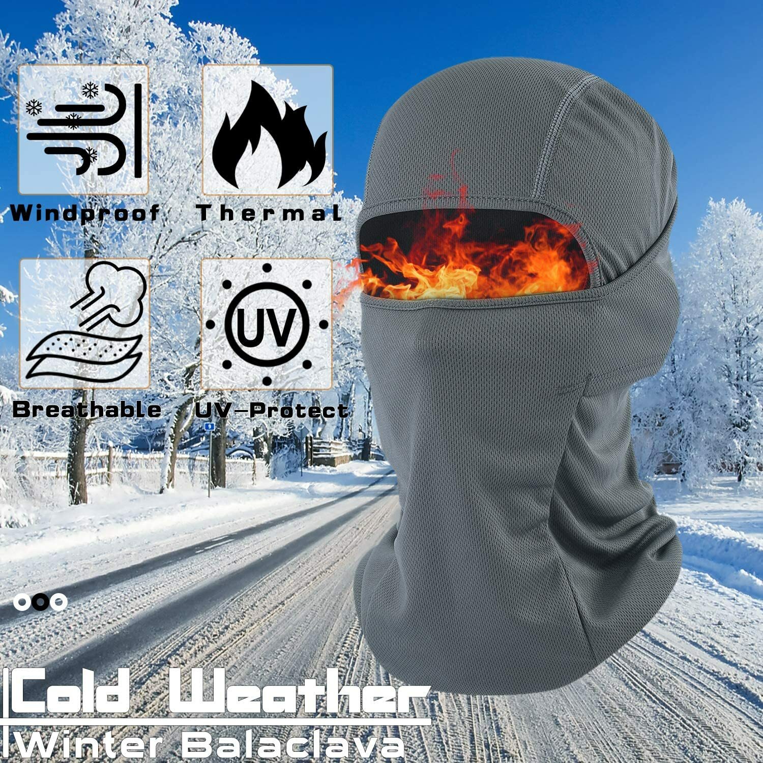 Balaclava Full Face Mask Breathable for Riding Motorcycle UV Protection Sun Hood