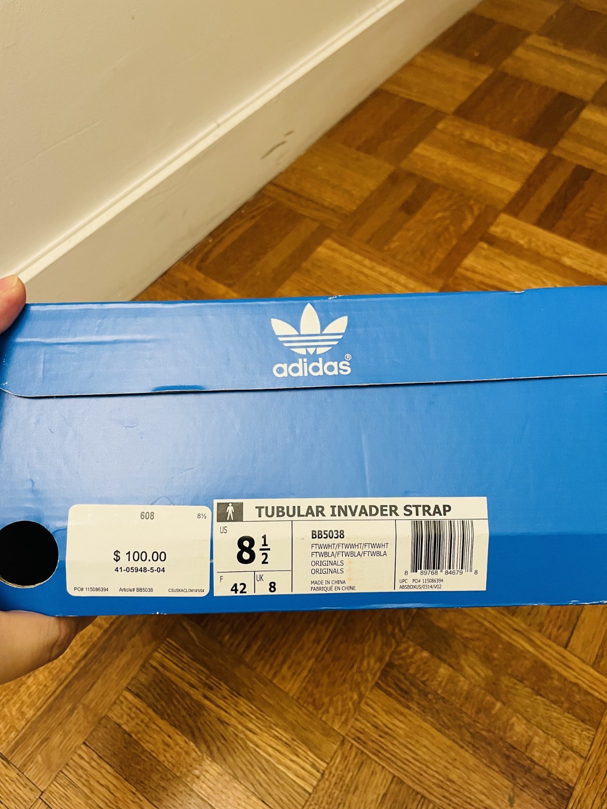 Adidas Tubular Invader Strap White Men’s 8.5 in Original Box (BB5038)