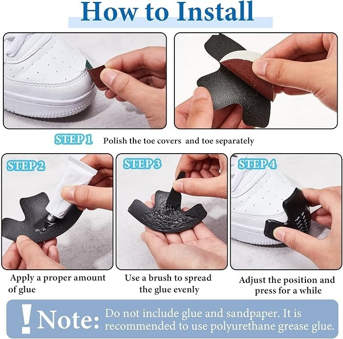 8 Pcs Boot Toe Protectors Work Boot Guards Shoe Toe Cap Work Shoe Cover Accesso