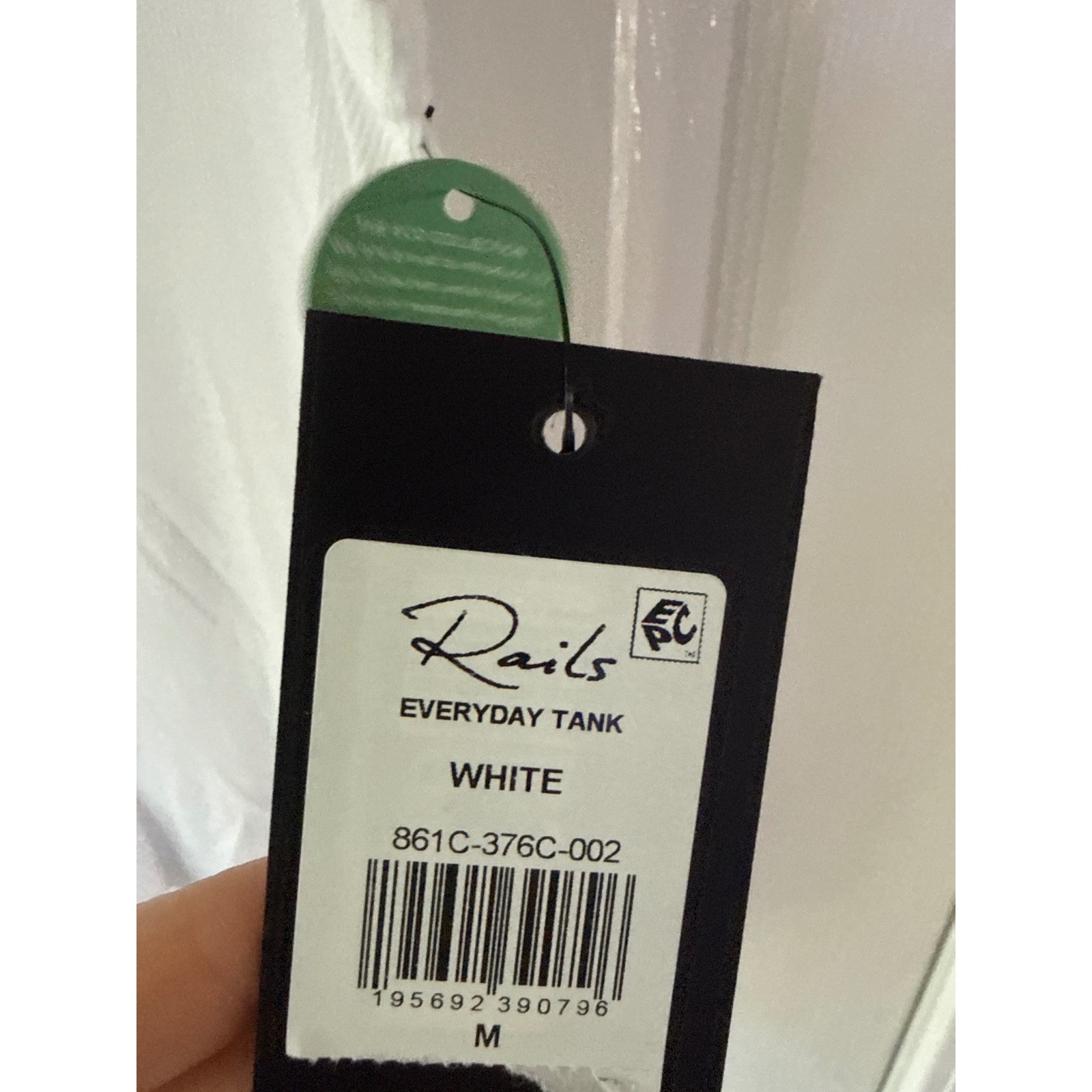 Rails Everyday Tank Top White Ribbed Scoop Neck MEDIUM 861C-376C-002 NEW