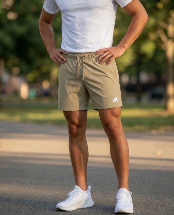$45 Adidas Men’s Essential Shorts 7″ – ADVR0917 – Hemp – Medium – New With Tags