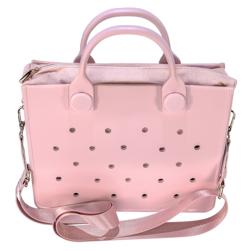 Waterproof EVA Rubber Tote Bag Women Washable Beach Handbag Shoulder Strap Trave