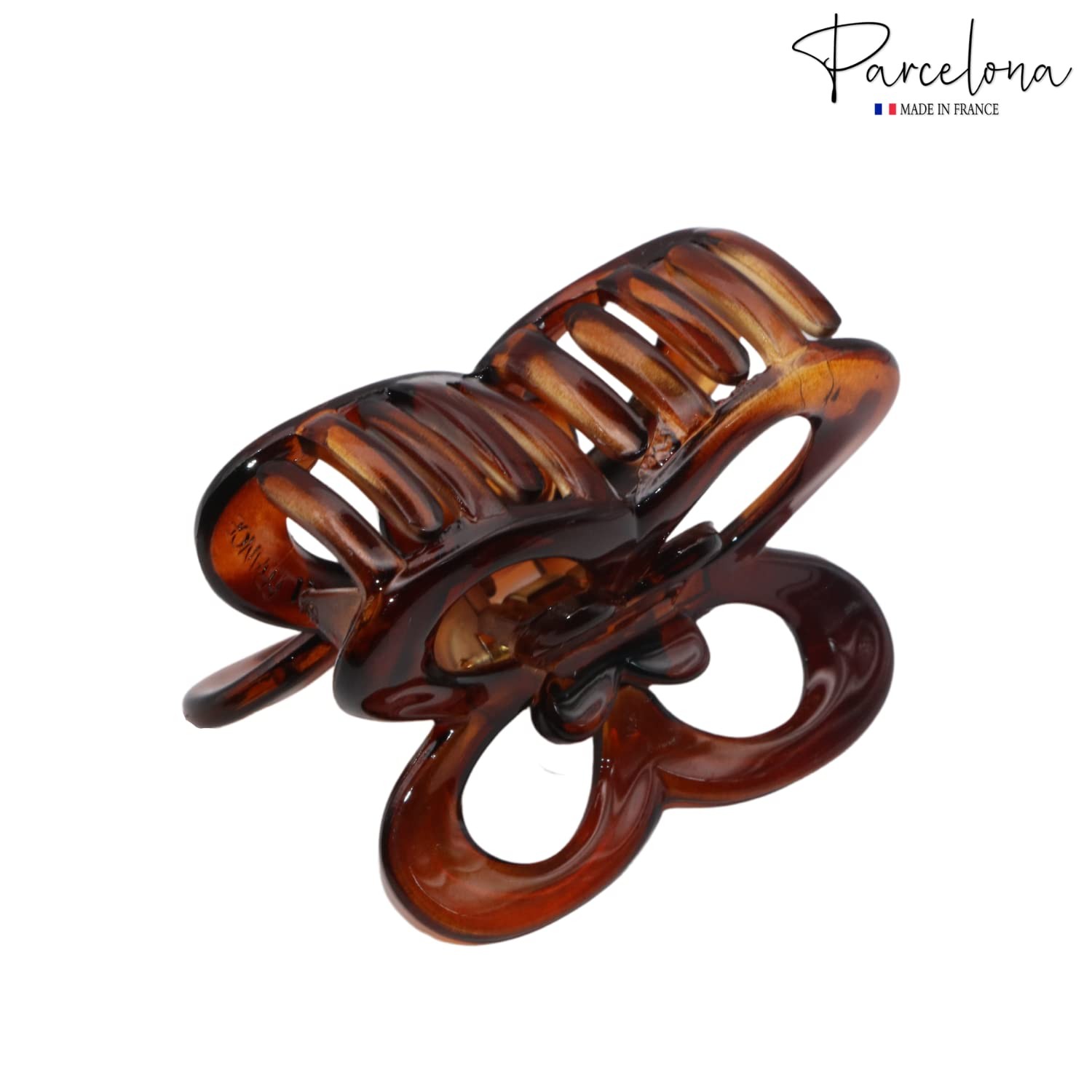 Parcelona French Butterfly Small 2″ Tortoise Shell Brown Cellulose Jaw Claw Clip