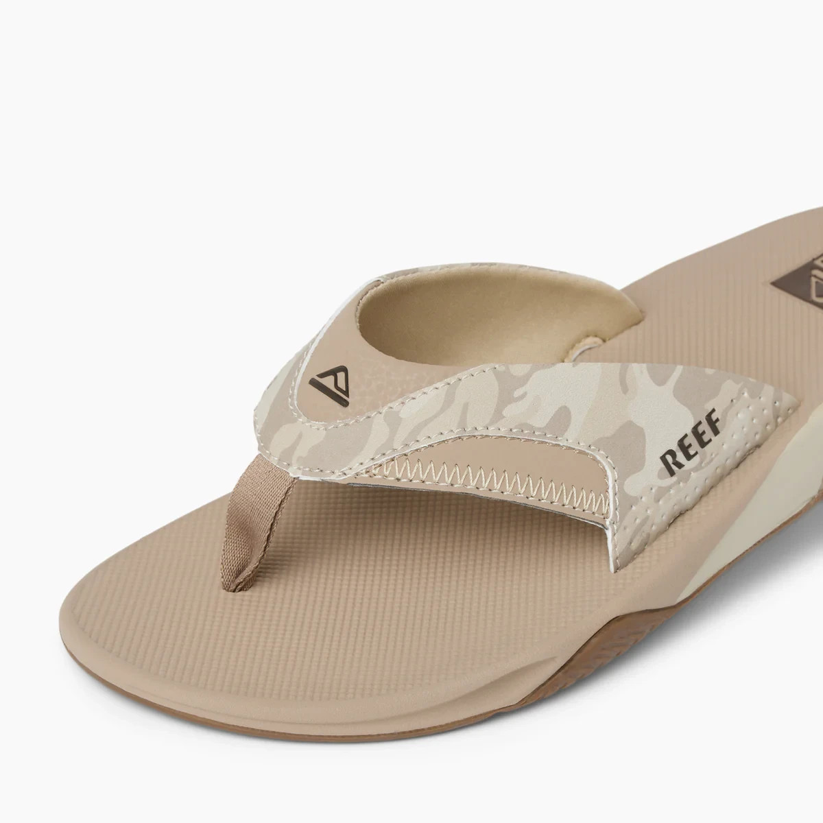 Men’s Reef Fanning High Arch Support Flip Flop Sandal CJ7610 Sand Camo Brand New