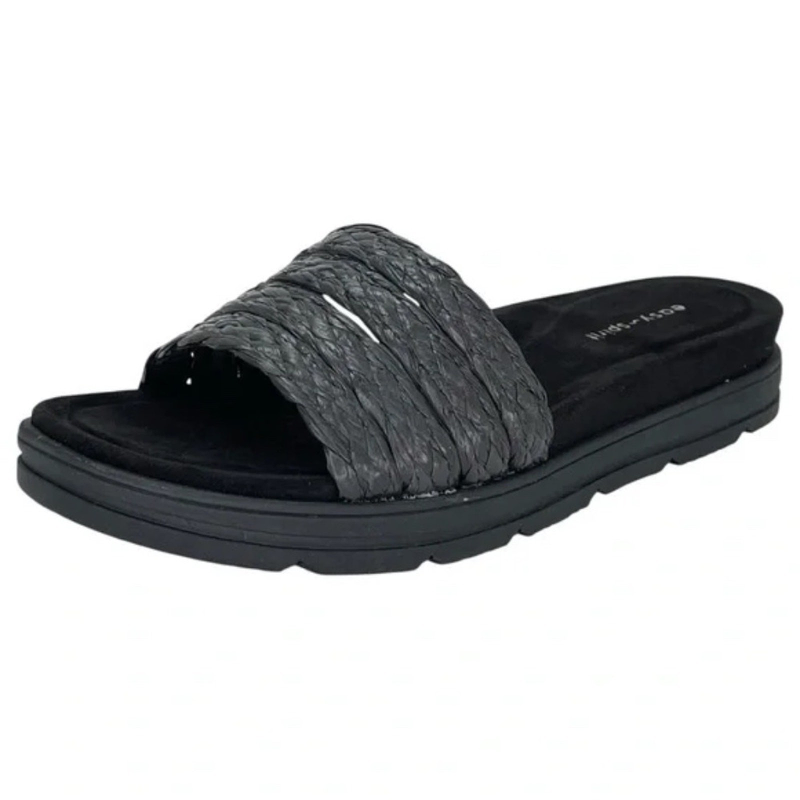 Easy Spirit Slides Sandals 7.5 M Raffia Cushioned Insole Flats Shoes Salma 2 NIB