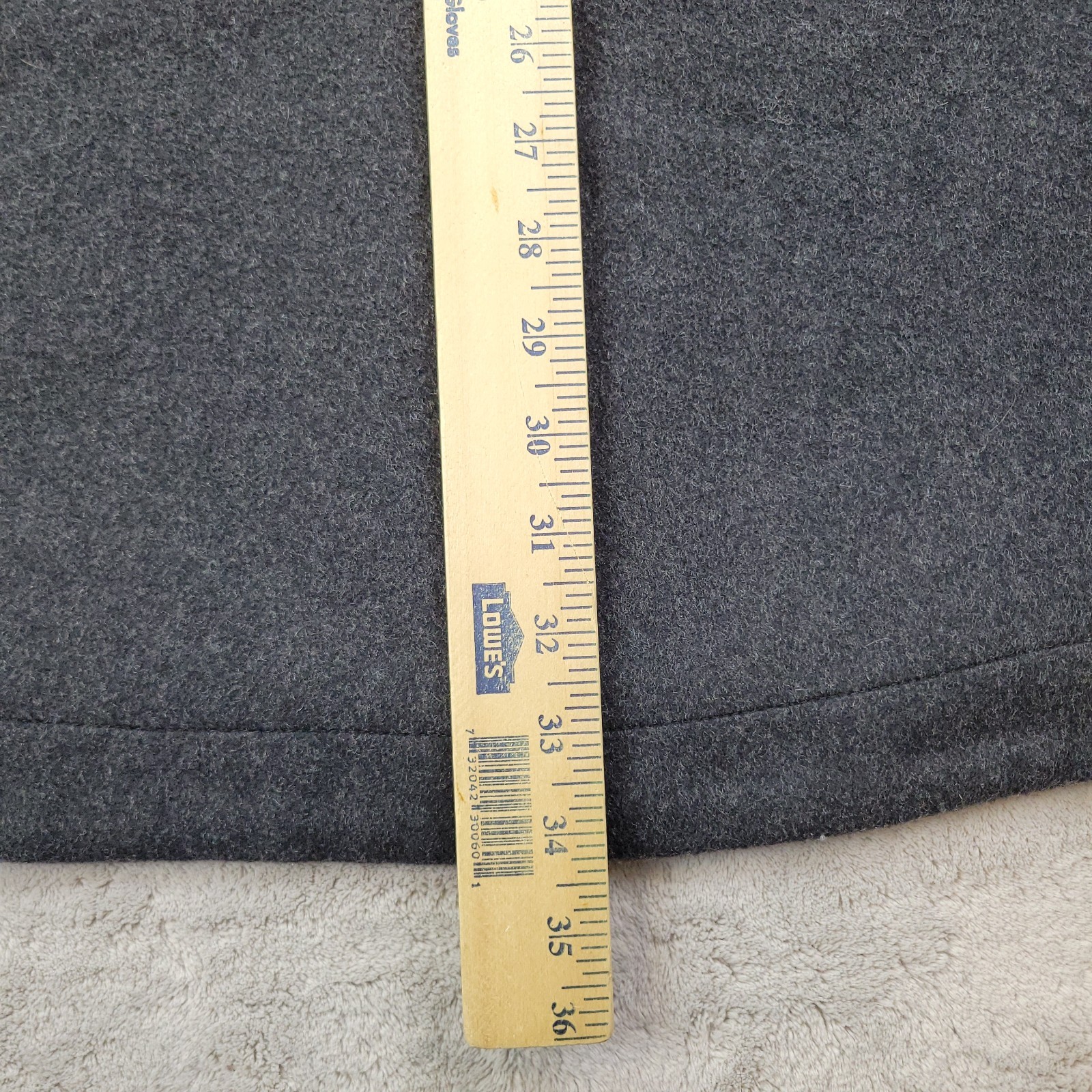 Pendleton Wool Cascade Campbell Peacoat Womens Large Gray Glacier Striped Lining