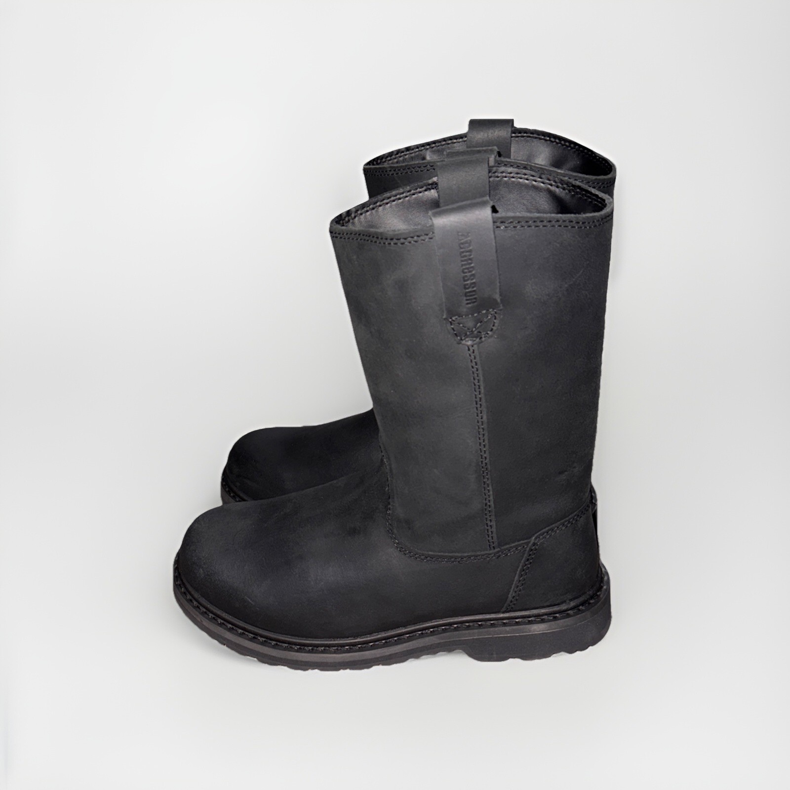 Aggressor Men’s Leveler Soft Toe Wellington Work Boots 5ANAAGG-1001 Black 11