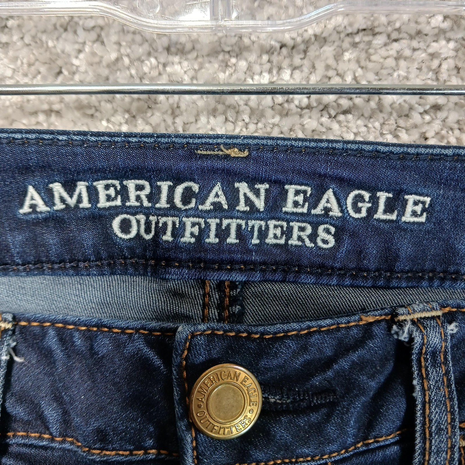American Eagle Jegging Super Stretch Jeans Womens 8 Dark Wash Mid Rise 30×29