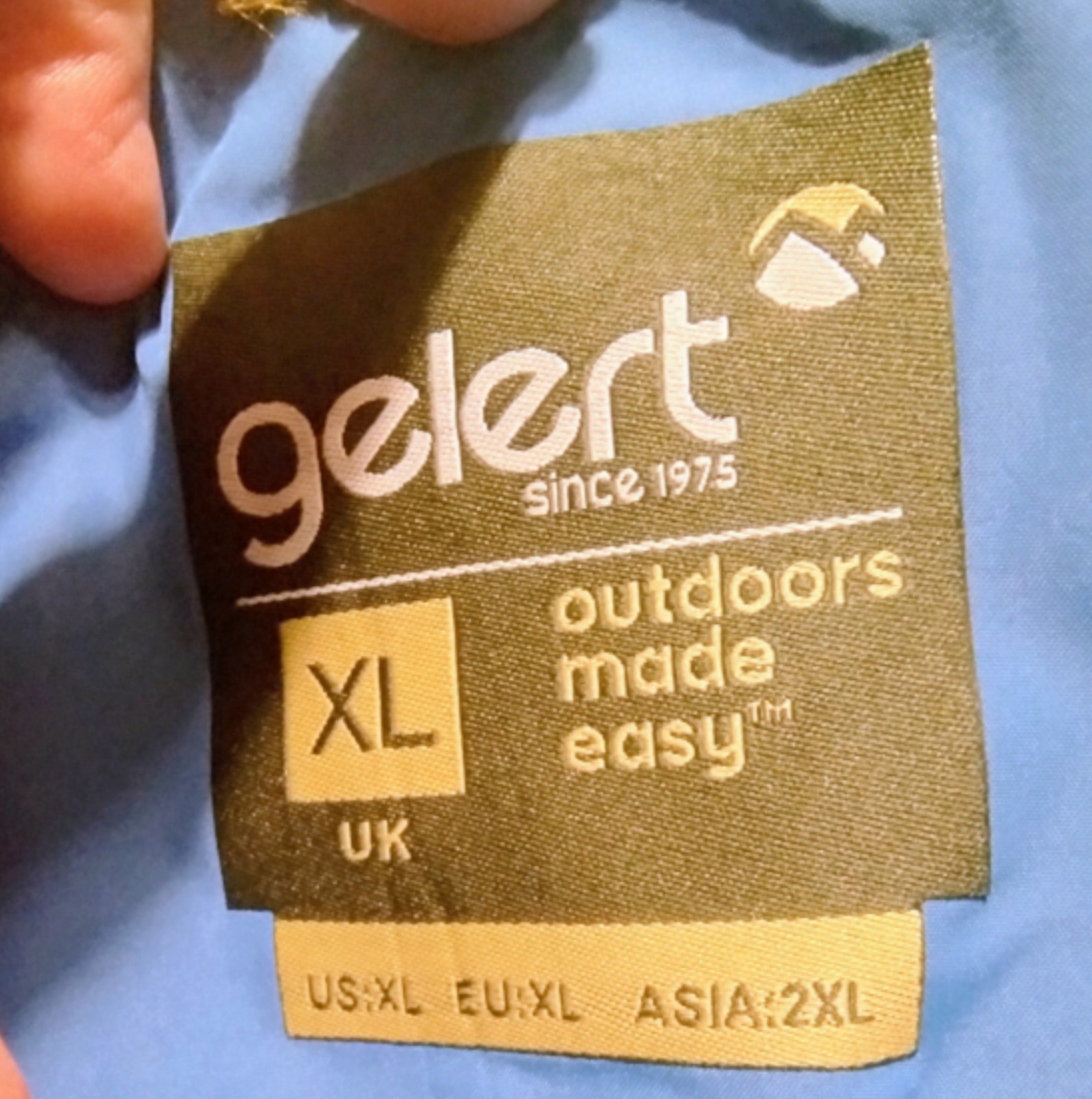 Gelert Mens 3 in 1 Jacket Royal Blue/ Navy Size XL Windbreaker Removable Hood