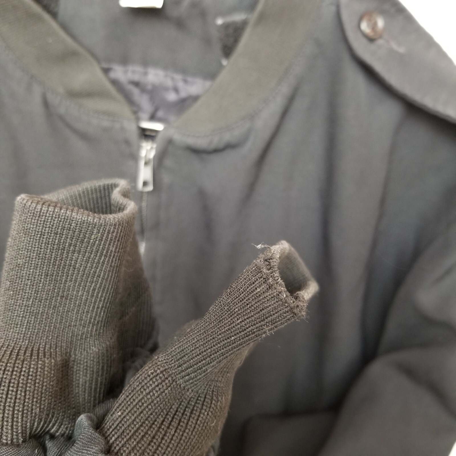 Neptune Garment Co Mens 46 Long Black Polyester Wool Full Zip Jacket