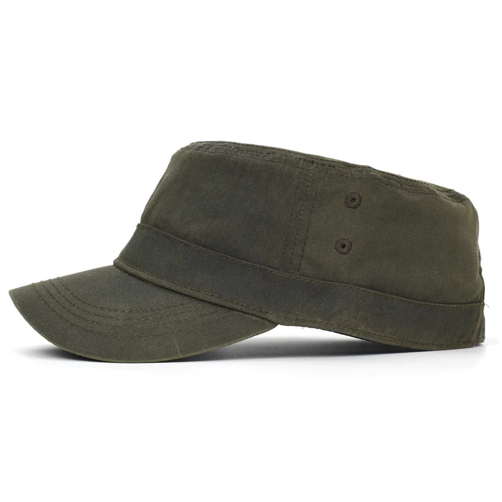 Waxed Canvas Cotton Military Caps Men Waterproof Cadet Army Cap Unique Design