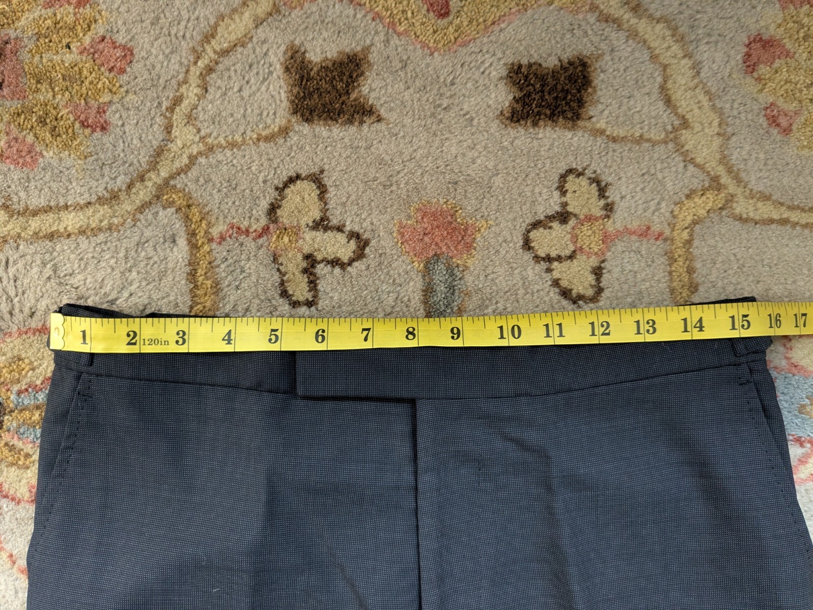 Ralph Lauren Black Label Italy Gray Nailhead Suit 40R 31×31 Full Canvas Wool