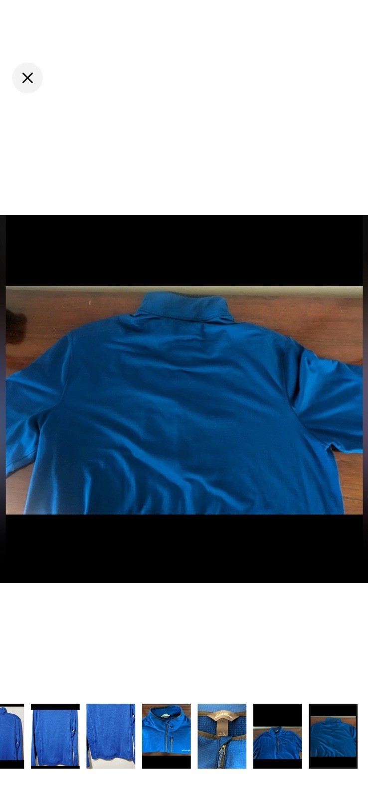 Eddie Bauer Men’s XL Blue 1/4 Zip Fleece Pullover Mock Neck w/ Pockets