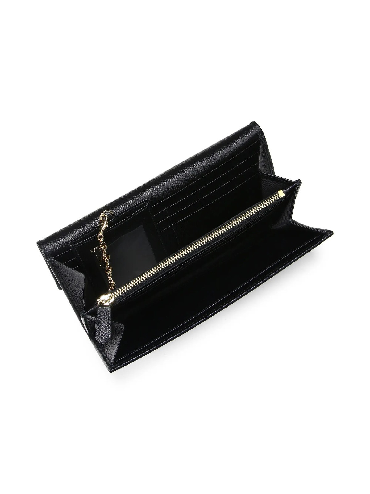 Salvatore Ferragamo Clip Continental Wallet Black with ID holder