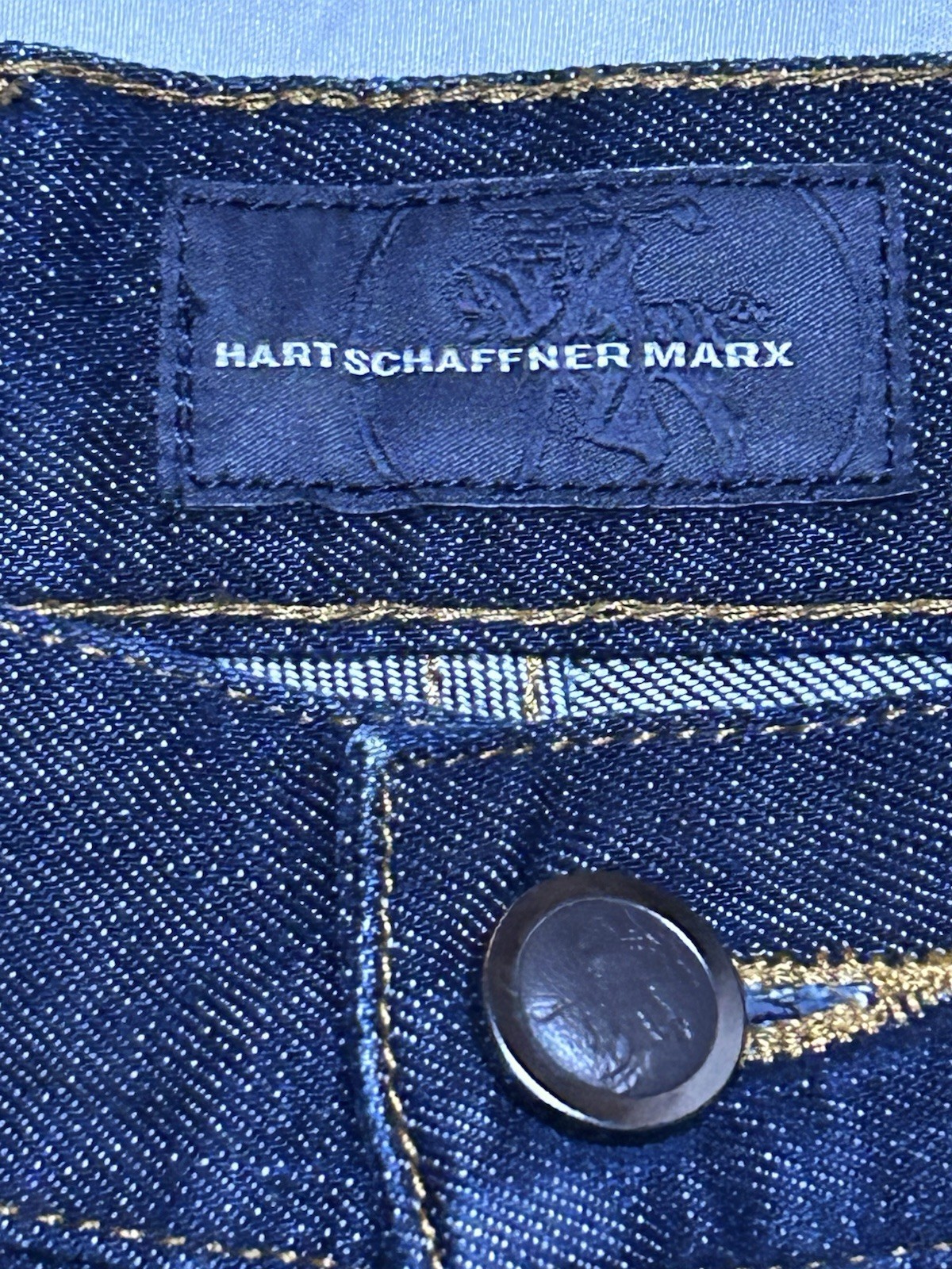 Hart Schaffner Marx Men’s Dark Wash Blue Denim Straight Regular Fit 5-Pocket