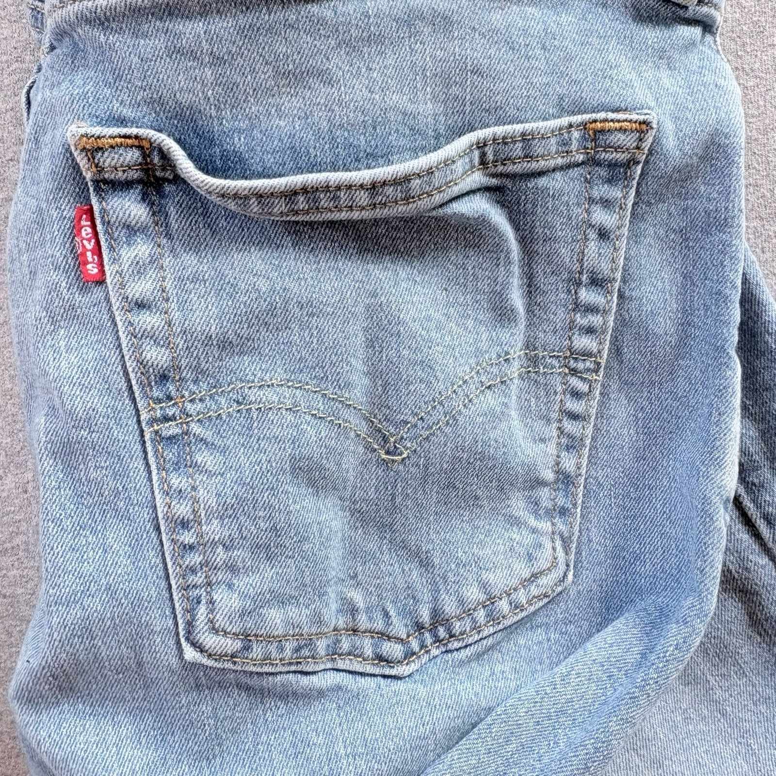 Levis 513 Slim Straight Fit Denim Blue Jeans Mens Light Wash Mens 32×32