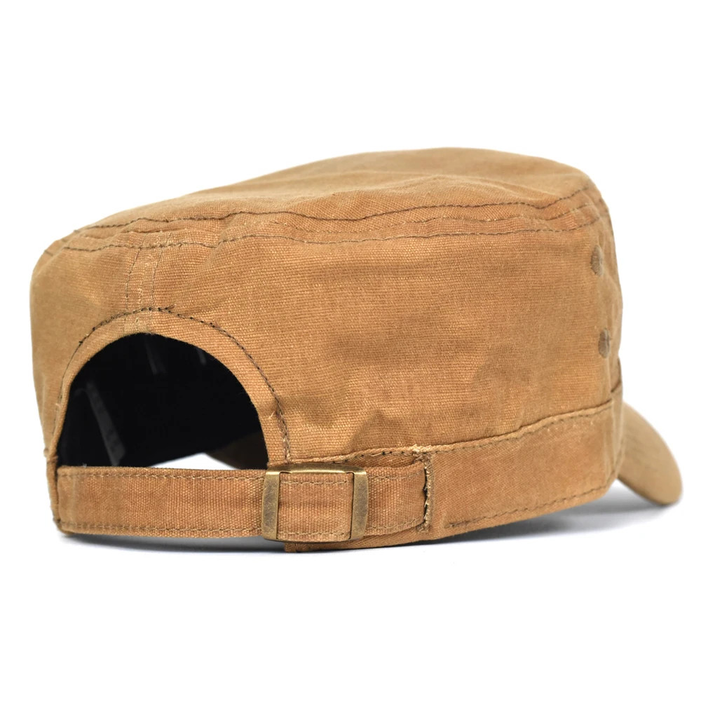 Waxed Canvas Cotton Military Caps Men Waterproof Cadet Army Cap Unique Design