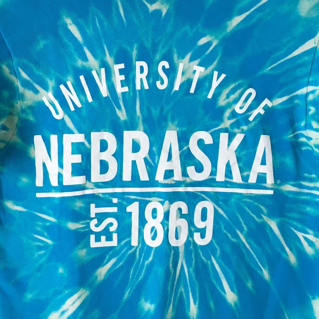 Hand-Dyed University of Nebraska Tie-Dye Adult Small T-Shirt
