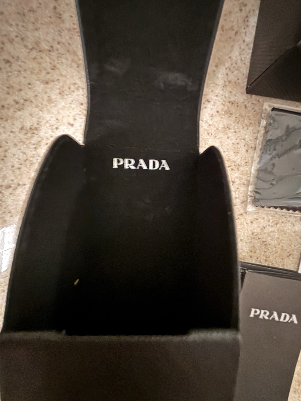 PRADA 8297 Rectangle Designer Sunglasses Black Frame & Lens UV400 Fashion Women
