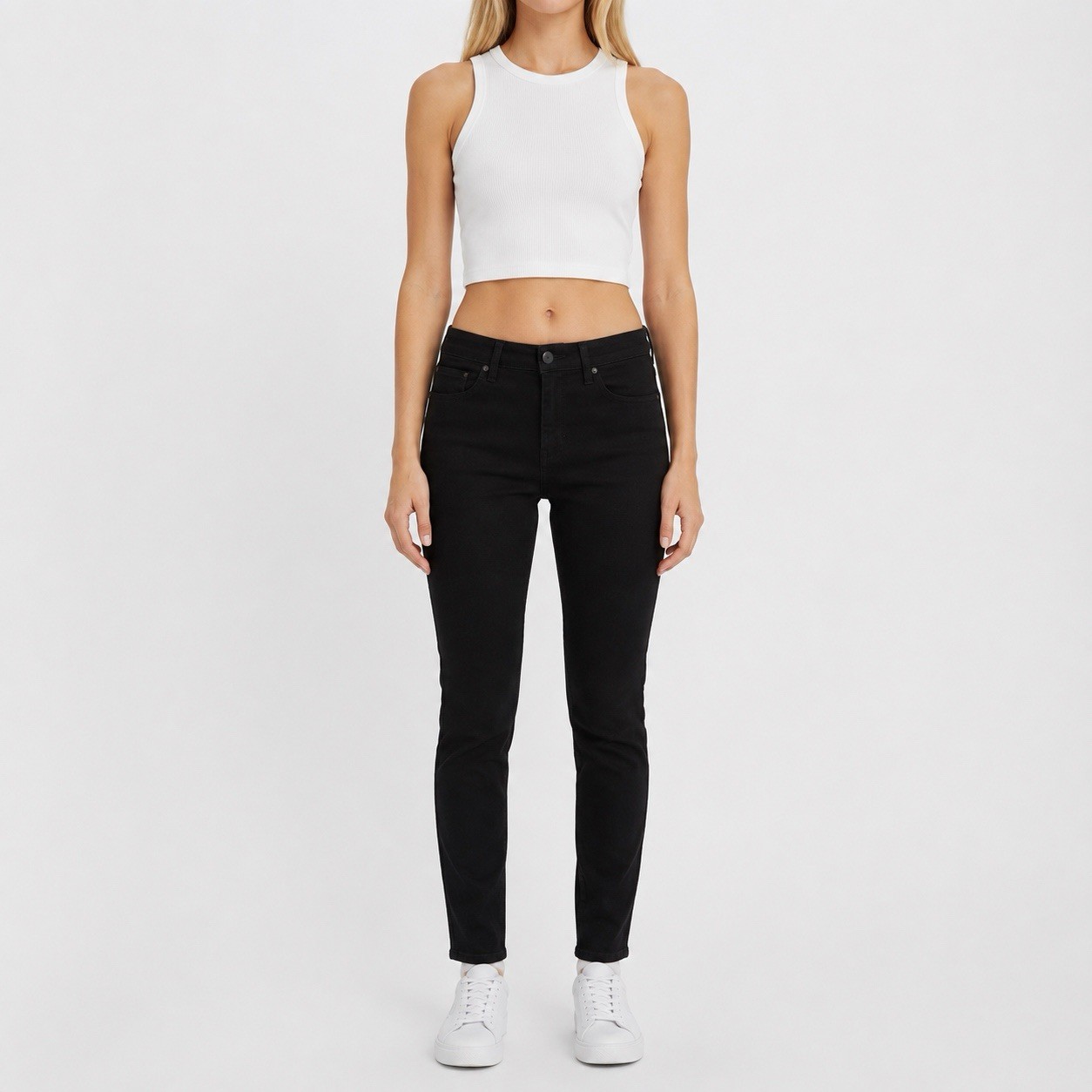 Levis 311 Shaping Mid Rise Skinny Jeans Womens 30×30 Black Stretch Denim