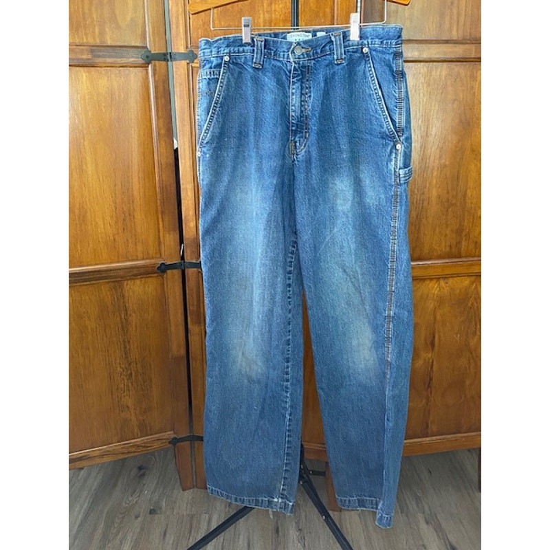 Covington Carpenter Jeans Men’s 32×32 Blue Relaxed Utility Work Denim 100%Cotton
