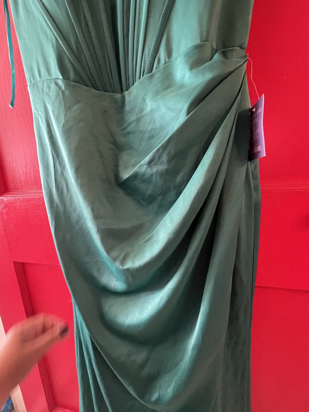LaDivine Cinderella Divine Draped Corset Prom Dress NWT size 14