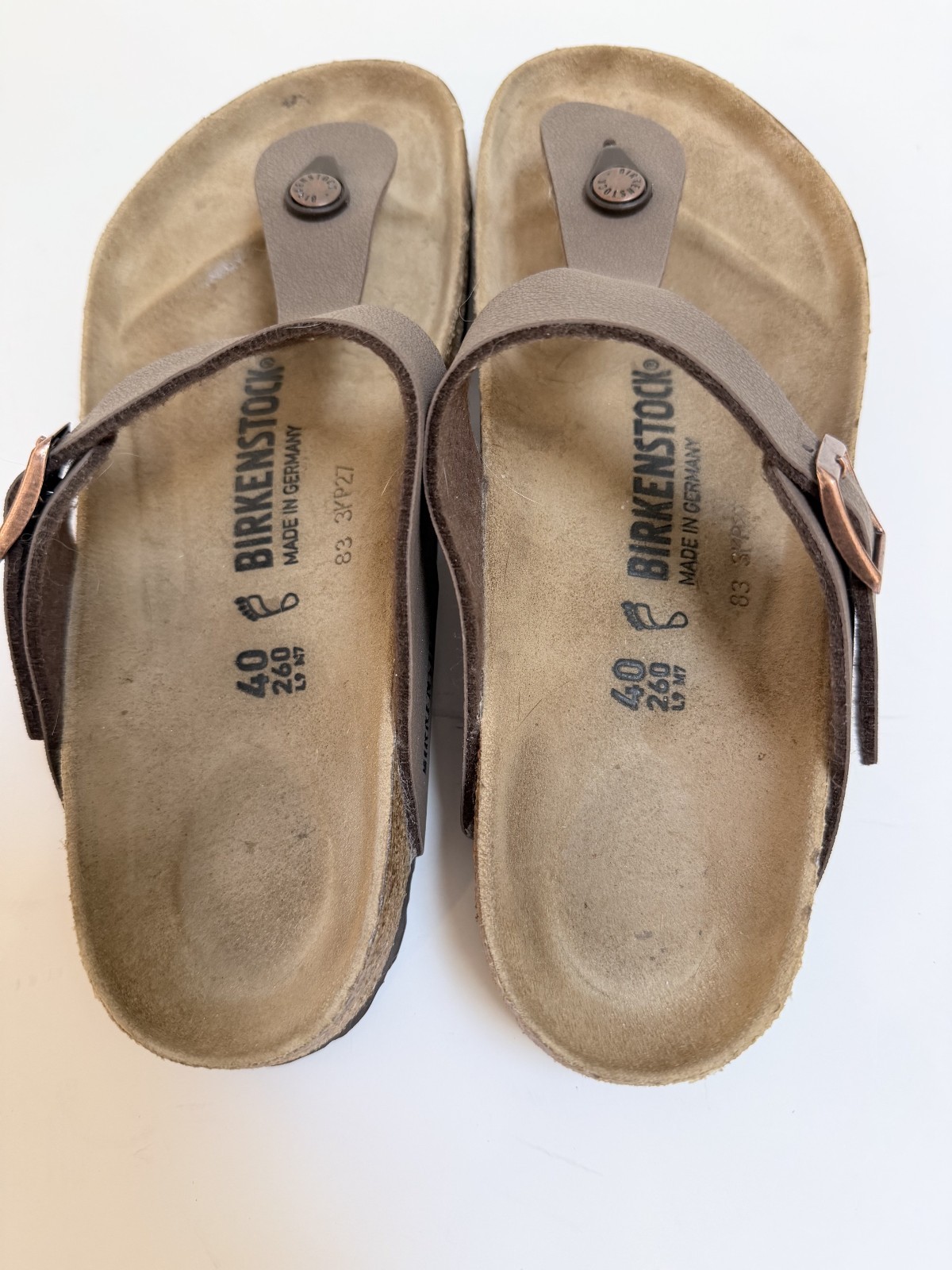 1. Birkenstock Gizeh Stone Birko-Flor Thong Sandals Women Size 40 / L9 M7 Reg